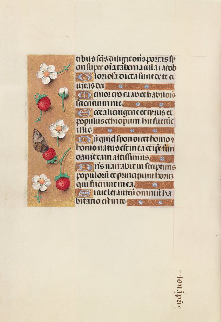 Izabella katolikus királyné, spanyol királynő órái: Fol. 106v, c. 1500. alkotó: Master of the First Prayerbook of Maximillian