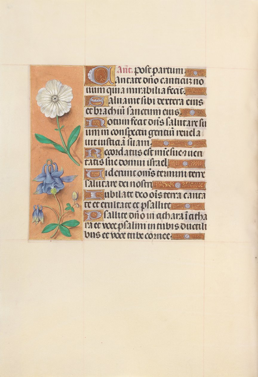 Izabella katolikus királyné, spanyol királynő órái: Fol. 109v, c. 1500. alkotó: Master of the First Prayerbook of Maximillian