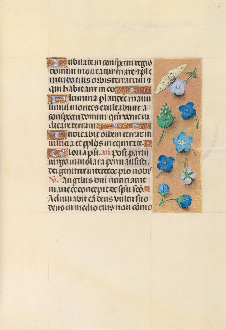 Izabella katolikus királyné, spanyol királynő órái: Fol. 110r, c. 1500. alkotó: Master of the First Prayerbook of Maximillian
