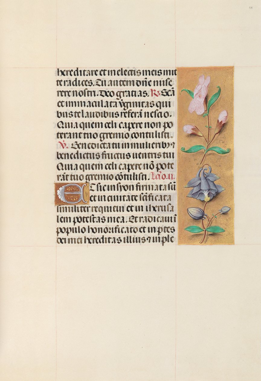 Izabella katolikus királyné, spanyol királynő órái: Fol. 111r, c. 1500. alkotó: Master of the First Prayerbook of Maximillian