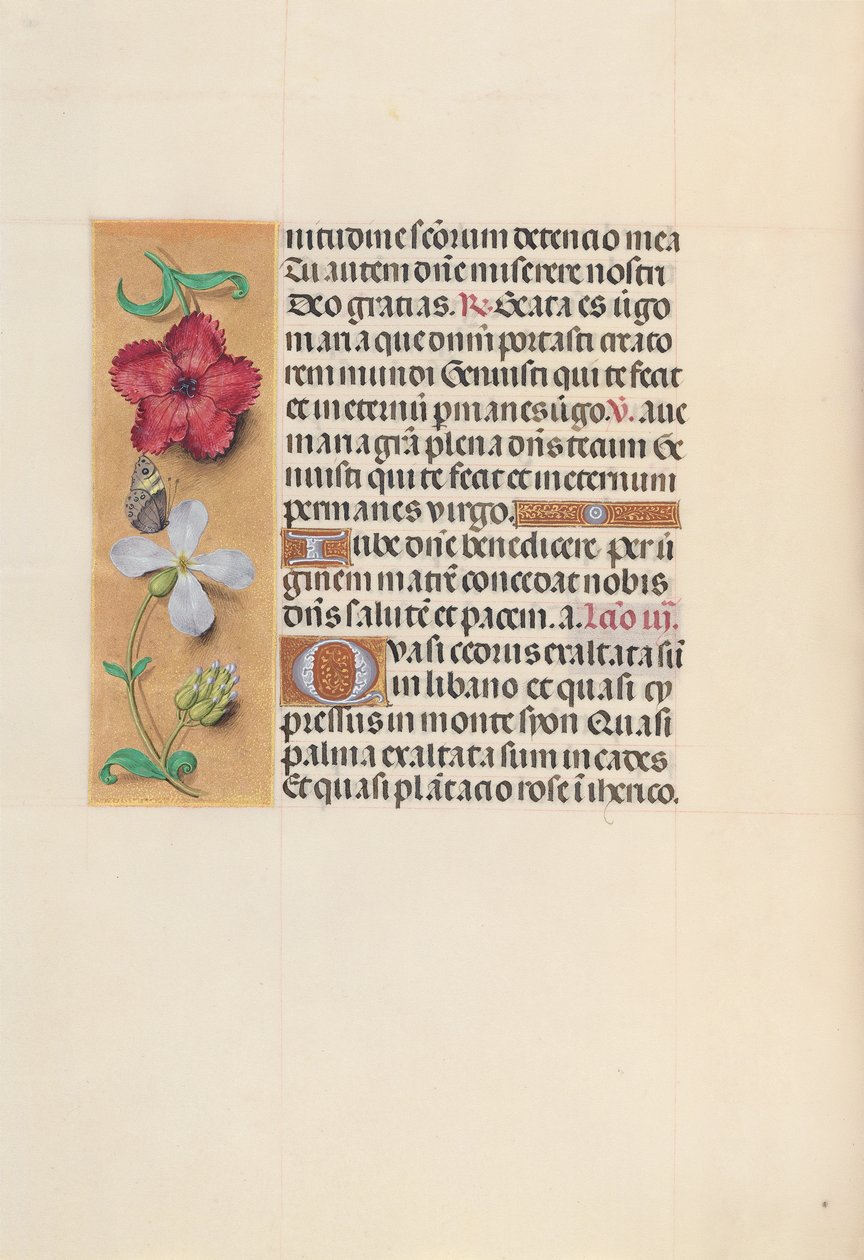 Izabella katolikus királyné, spanyol királynő órái: Fol. 111v, c. 1500. alkotó: Master of the First Prayerbook of Maximillian