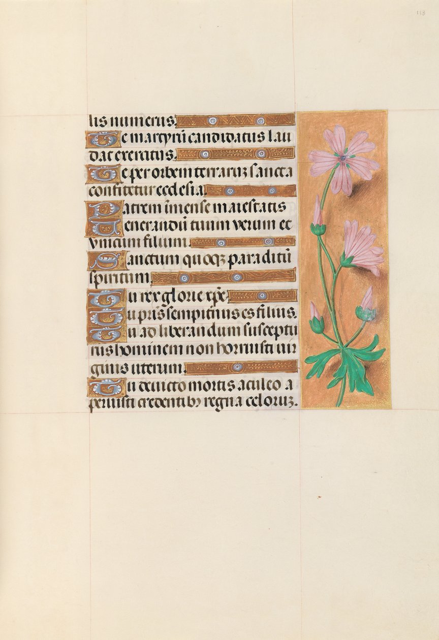 Izabella katolikus királyné, spanyol királynő órái: Fol. 113r, c. 1500. alkotó: Master of the First Prayerbook of Maximillian