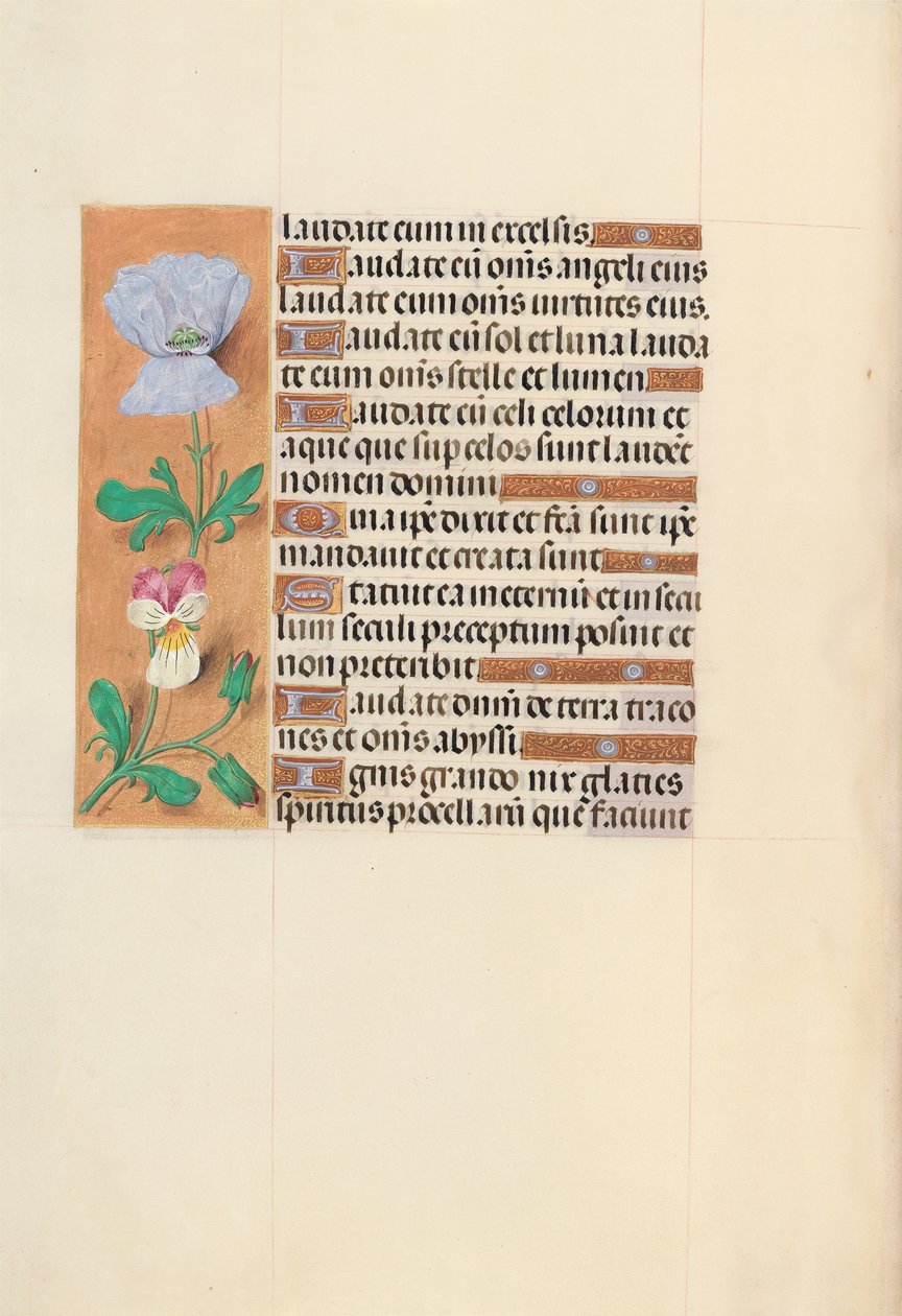 Izabella katolikus királyné, spanyol királynő órái: Fol. 120V, c. 1500. alkotó: Master of the First Prayerbook of Maximillian