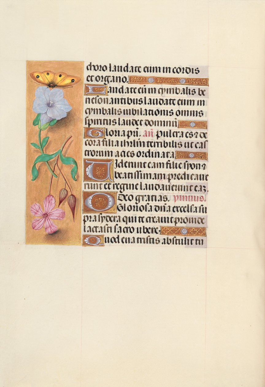 Izabella katolikus királyné, spanyol királynő órái: Fol. 122V, c. 1500. alkotó: Master of the First Prayerbook of Maximillian