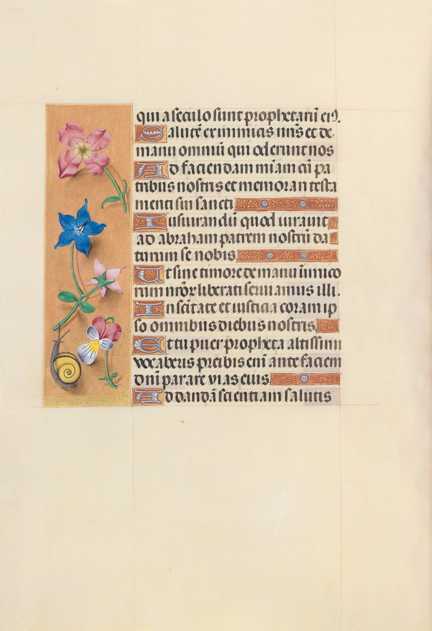 Izabella katolikus királyné, spanyol királynő órái: Fol. 123V, c. 1500. alkotó: Master of the First Prayerbook of Maximillian