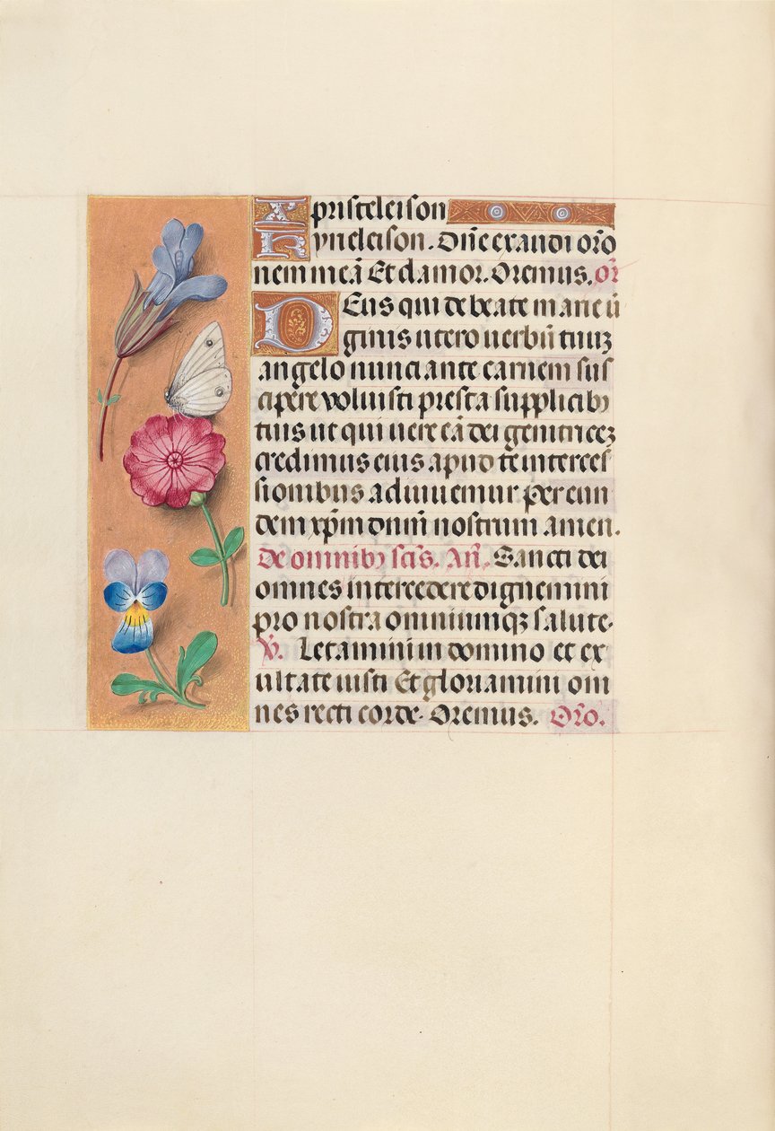 Izabella katolikus királyné, spanyol királynő órái: Fol. 124V, c. 1500. alkotó: Master of the First Prayerbook of Maximillian