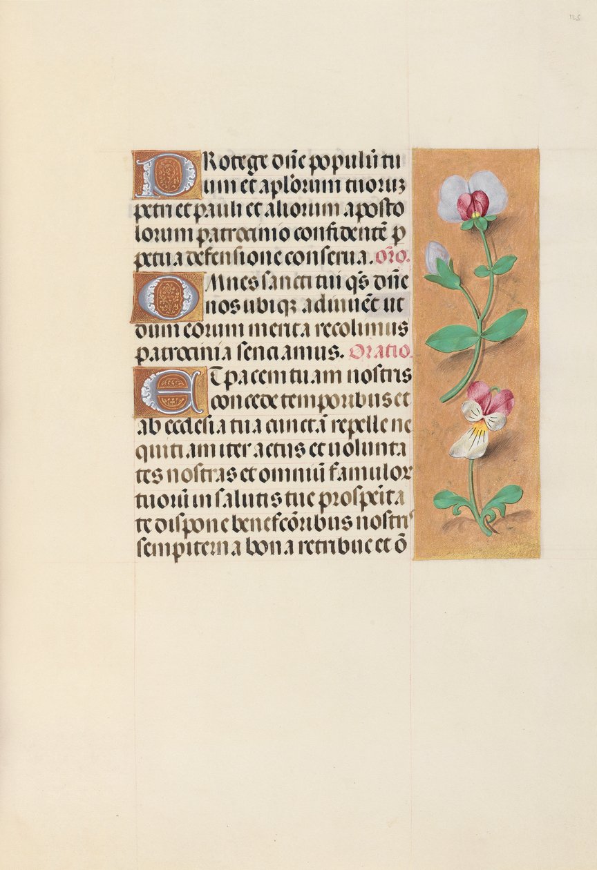 Izabella katolikus királyné, spanyol királynő órái: Fol. 125r, c. 1500. alkotó: Master of the First Prayerbook of Maximillian