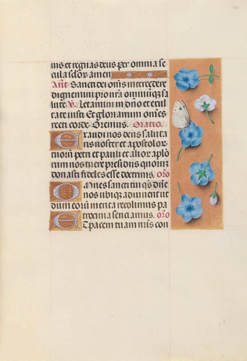 Izabella katolikus királyné, spanyol királynő órái: Fol. 130r, c. 1500. alkotó: Master of the First Prayerbook of Maximillian