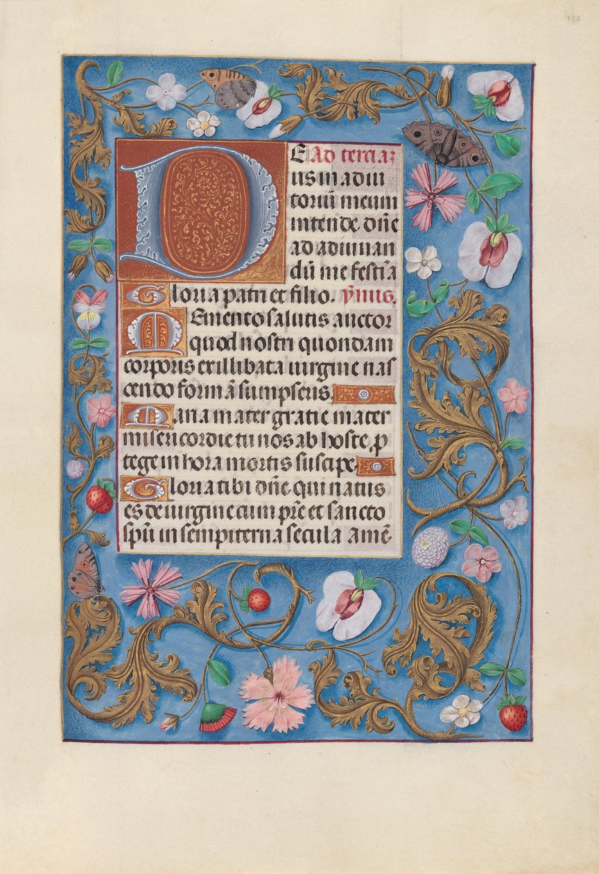 Izabella katolikus királyné, spanyol királynő órái: Fol. 132r, c. 1500. alkotó: Master of the First Prayerbook of Maximillian