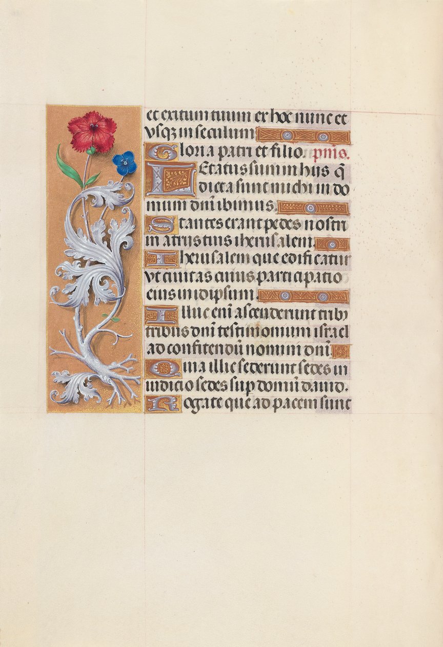 Izabella katolikus királyné, spanyol királynő órái: Fol. 133v, c. 1500. alkotó: Master of the First Prayerbook of Maximillian