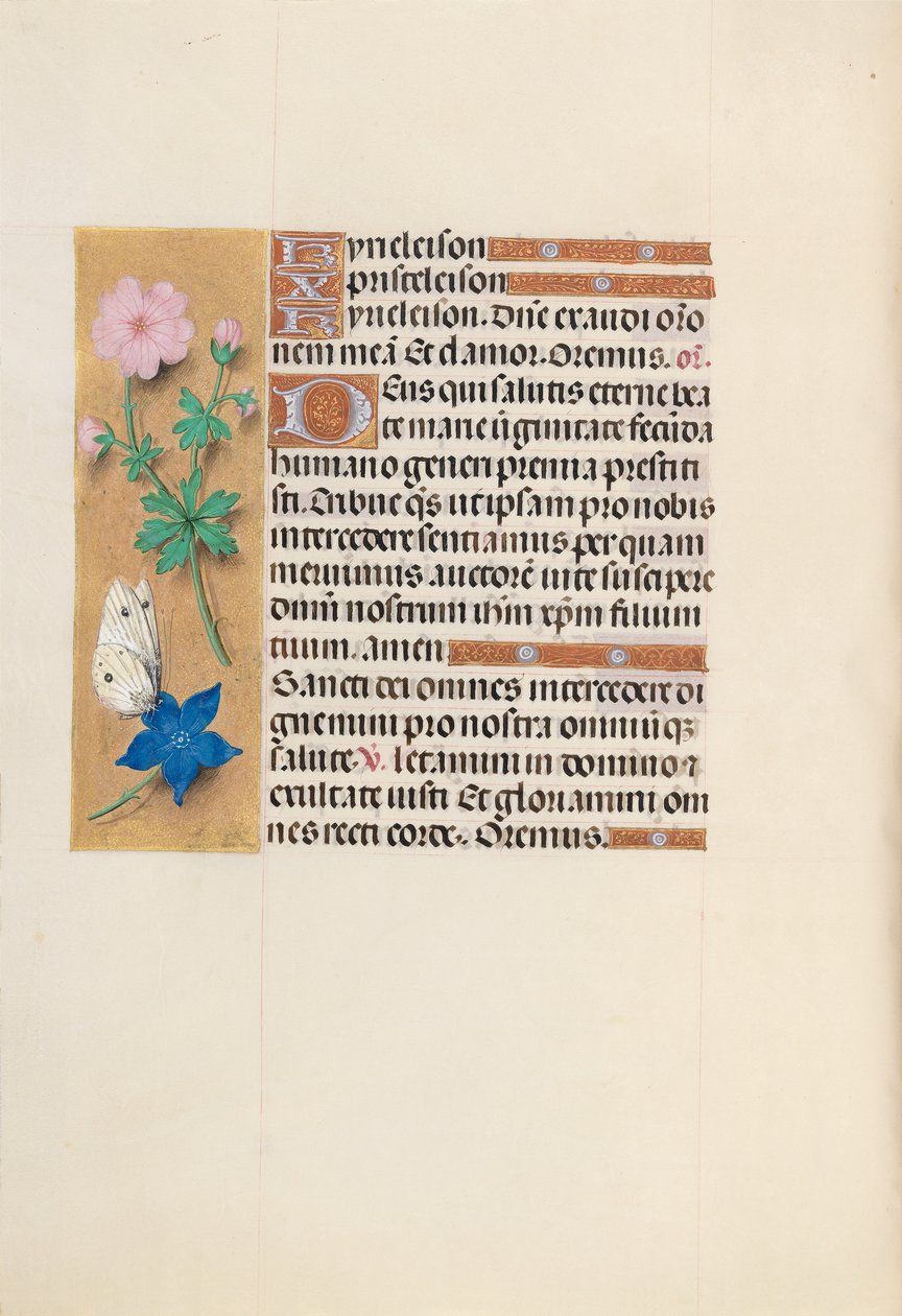 Izabella katolikus királyné, spanyol királynő órái: Fol. 134v, c. 1500. alkotó: Master of the First Prayerbook of Maximillian