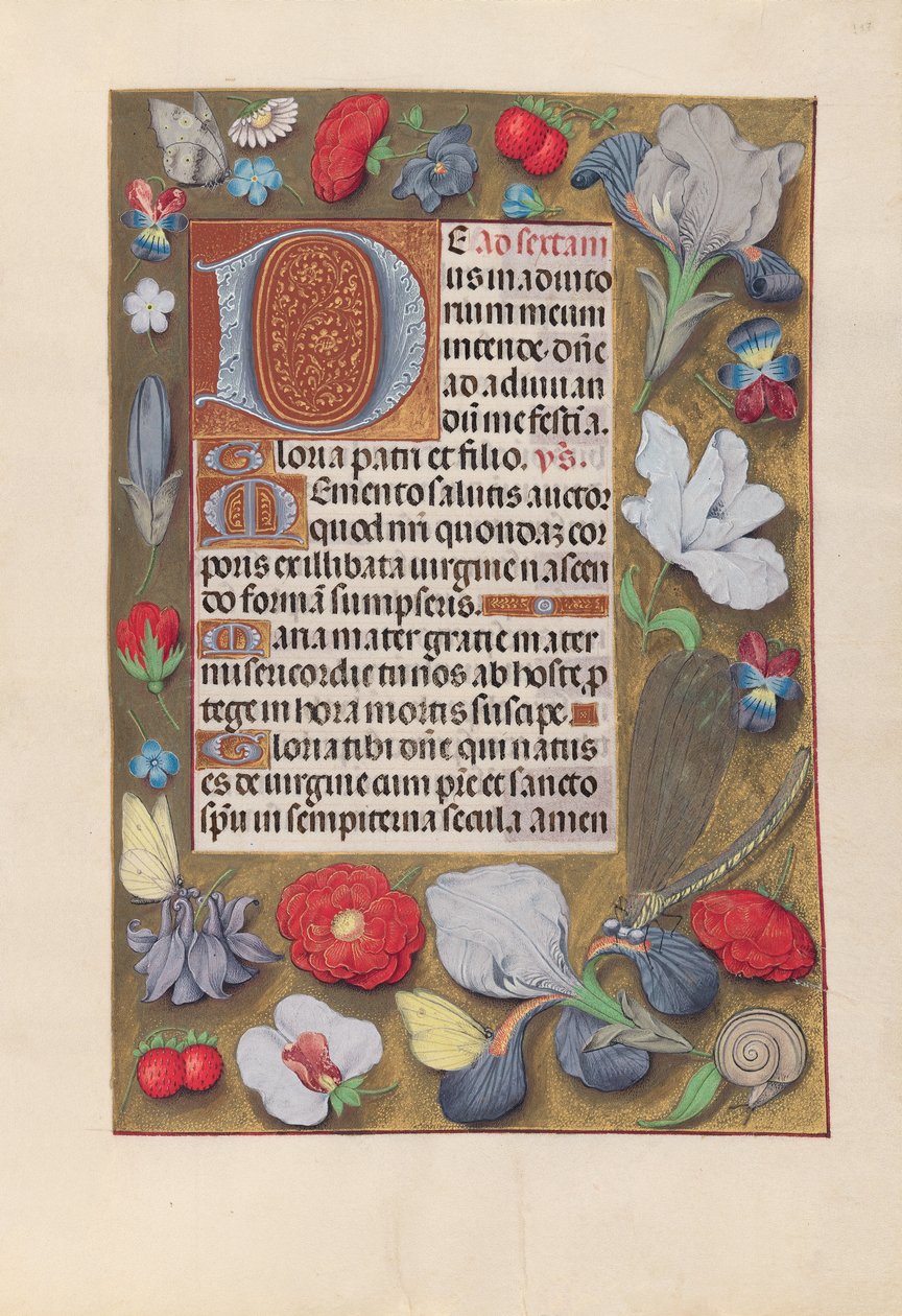 Izabella katolikus királyné, spanyol királynő órái: Fol. 137r, c. 1500. alkotó: Master of the First Prayerbook of Maximillian