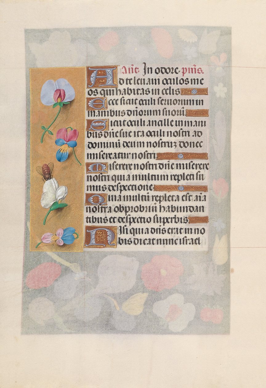 Izabella katolikus királyné, spanyol királynő órái: Fol. 137v, c. 1500. alkotó: Master of the First Prayerbook of Maximillian