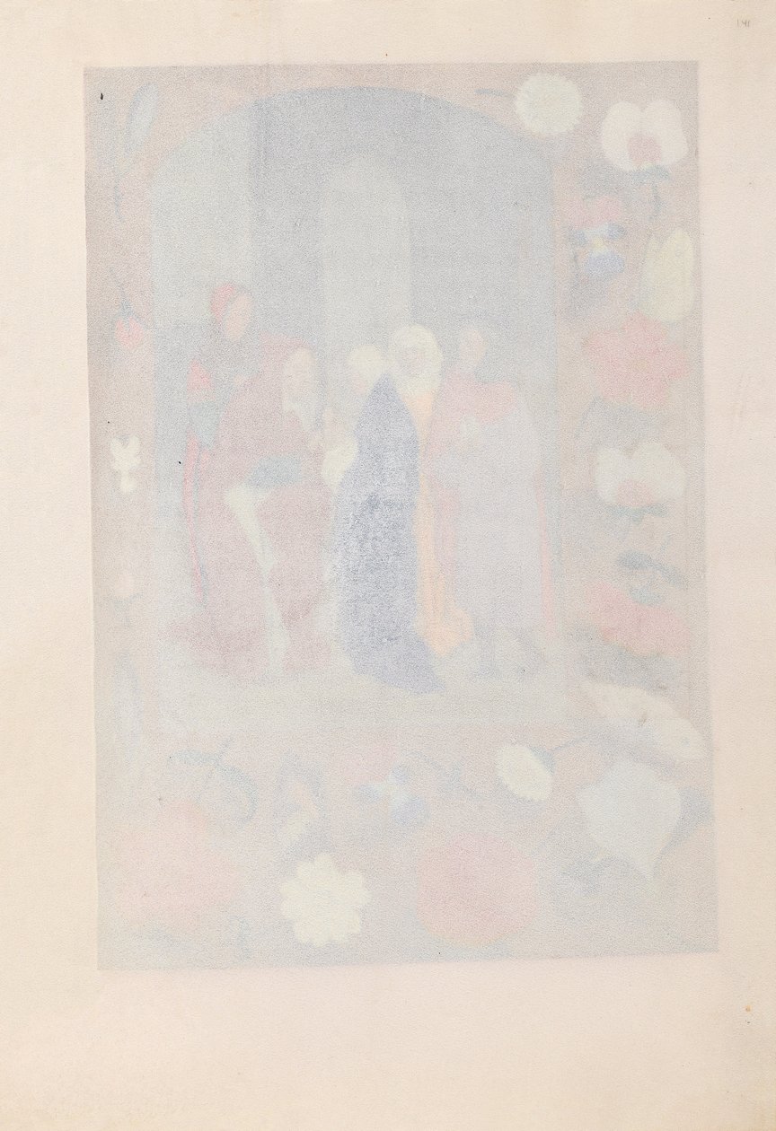 Izabella katolikus királyné, spanyol királynő órái: Fol. 141r, c. 1500. alkotó: Master of the First Prayerbook of Maximillian