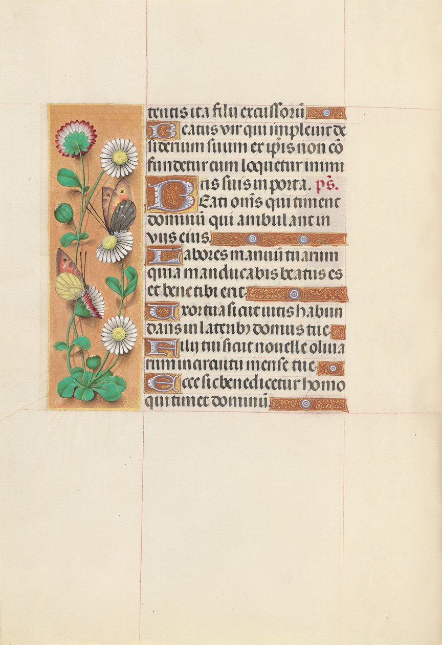 Izabella katolikus királyné, spanyol királynő órái: Fol. 143v, c. 1500. alkotó: Master of the First Prayerbook of Maximillian