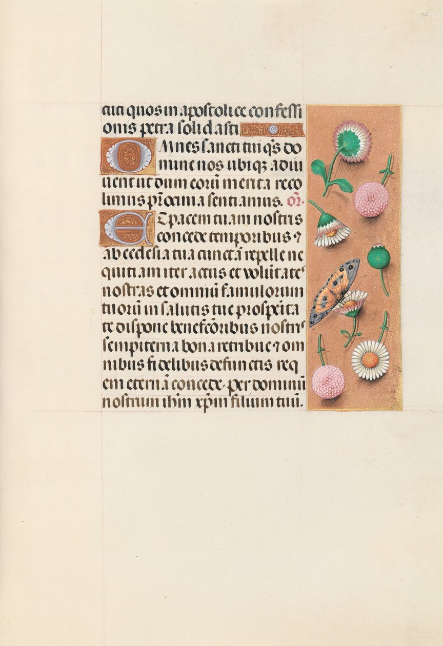 Izabella katolikus királyné, spanyol királynő órái: Fol. 145r, c. 1500. alkotó: Master of the First Prayerbook of Maximillian
