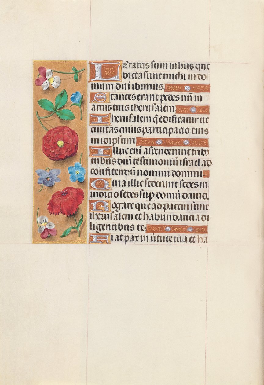 Izabella katolikus királyné, spanyol királynő órái: Fol. 148V, c. 1500. alkotó: Master of the First Prayerbook of Maximillian