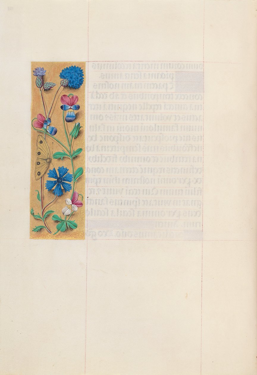 Izabella katolikus királyné, spanyol királynő órái: Fol. 153v, c. 1500. alkotó: Master of the First Prayerbook of Maximillian