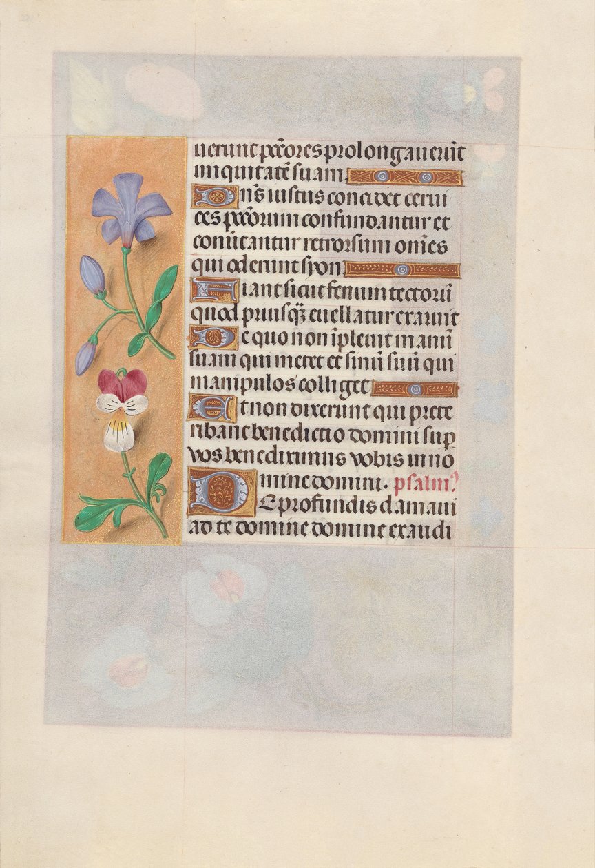 Izabella katolikus királyné, spanyol királynő órái: Fol. 155V, c. 1500. alkotó: Master of the First Prayerbook of Maximillian