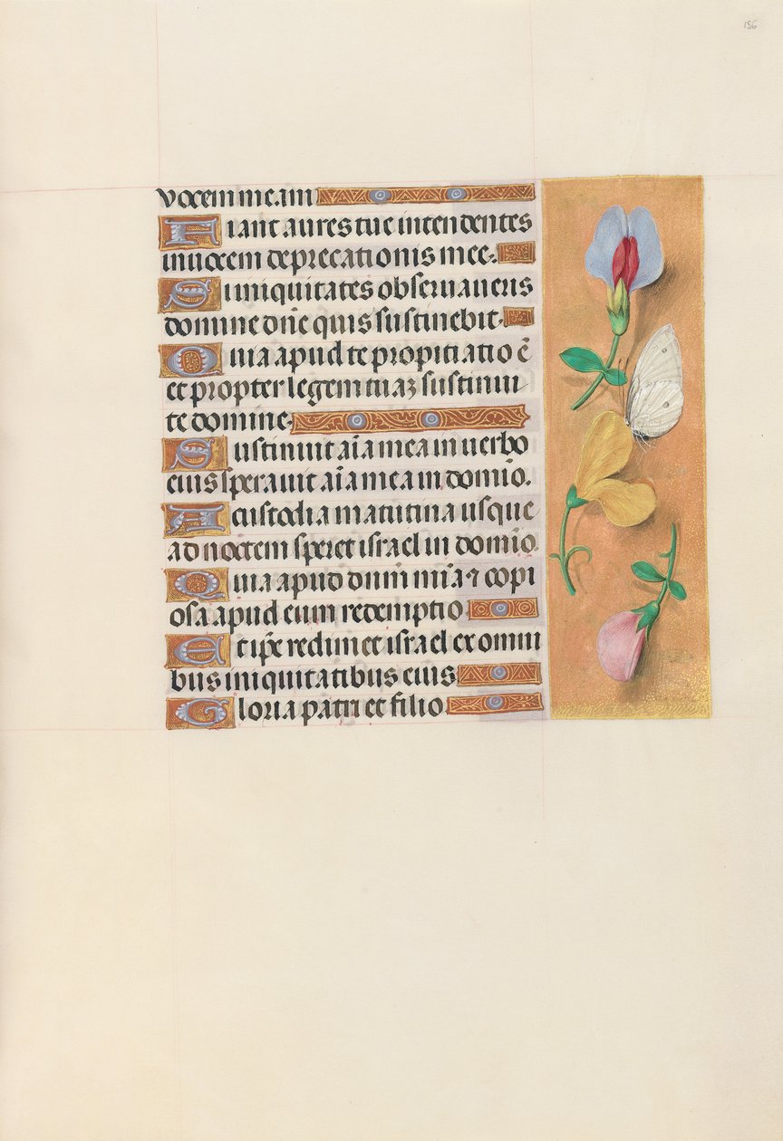 Izabella katolikus királyné, spanyol királynő órái: Fol. 156r, c. 1500. alkotó: Master of the First Prayerbook of Maximillian