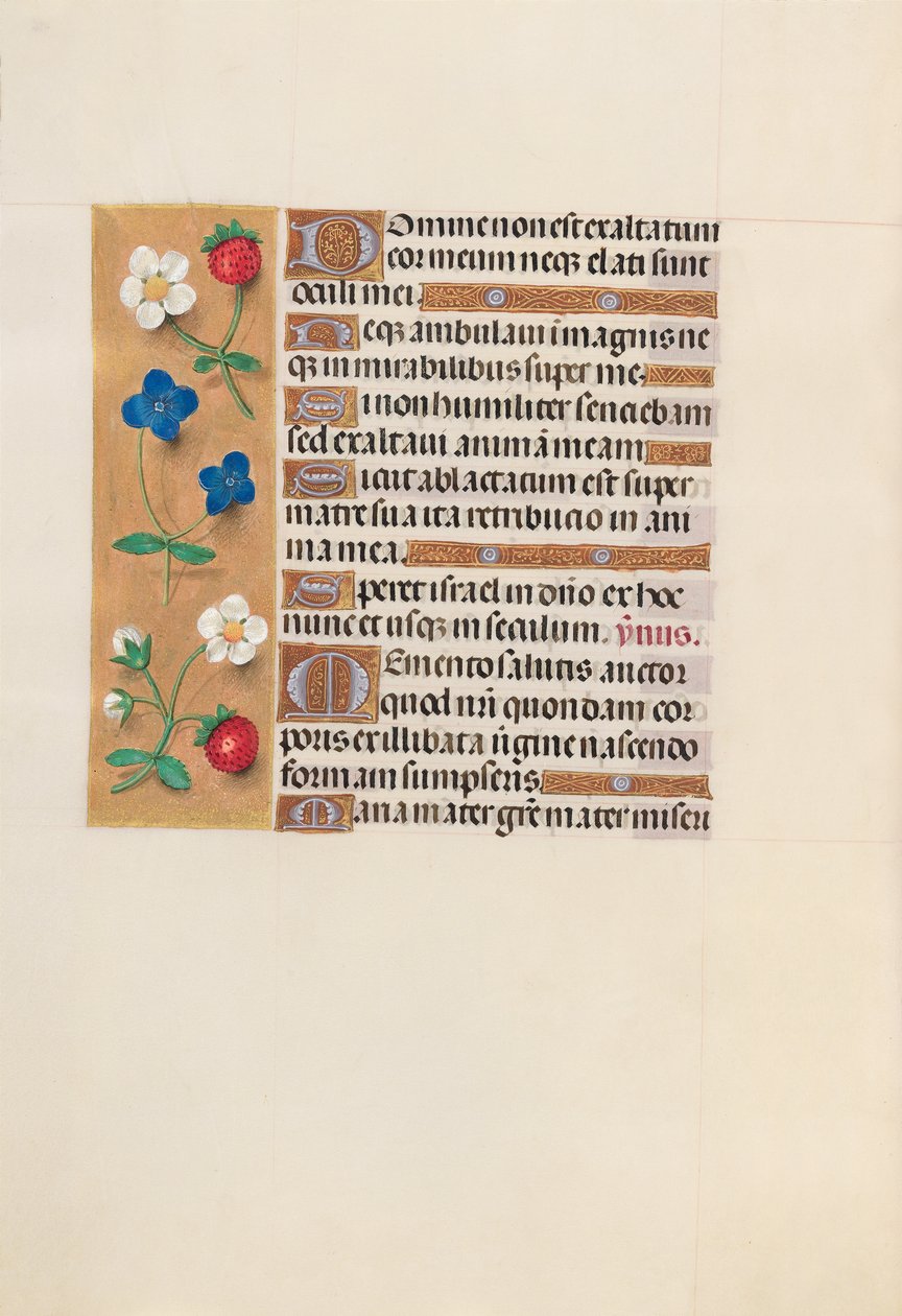 Izabella katolikus királyné, spanyol királynő órái: Fol. 156v, c. 1500. alkotó: Master of the First Prayerbook of Maximillian