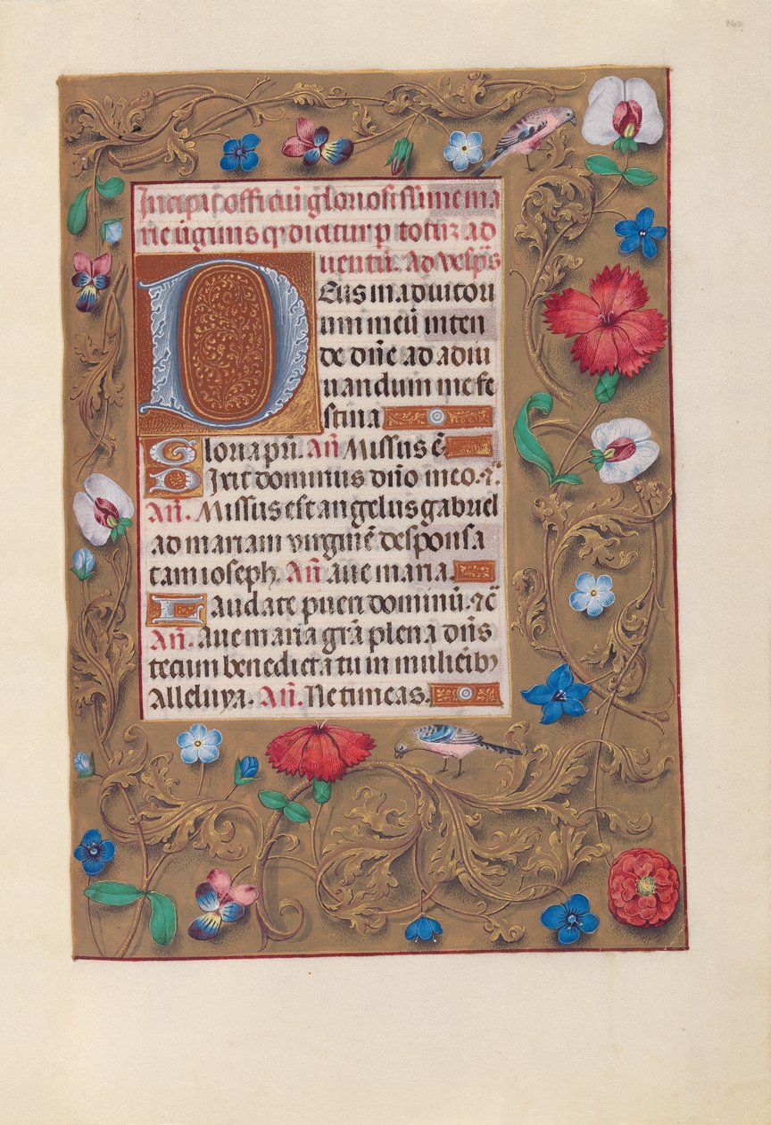Izabella katolikus királynő, Spanyolország királynőjének órái:  Fol. 160r alkotó: Master of the First Prayerbook of Maximillian