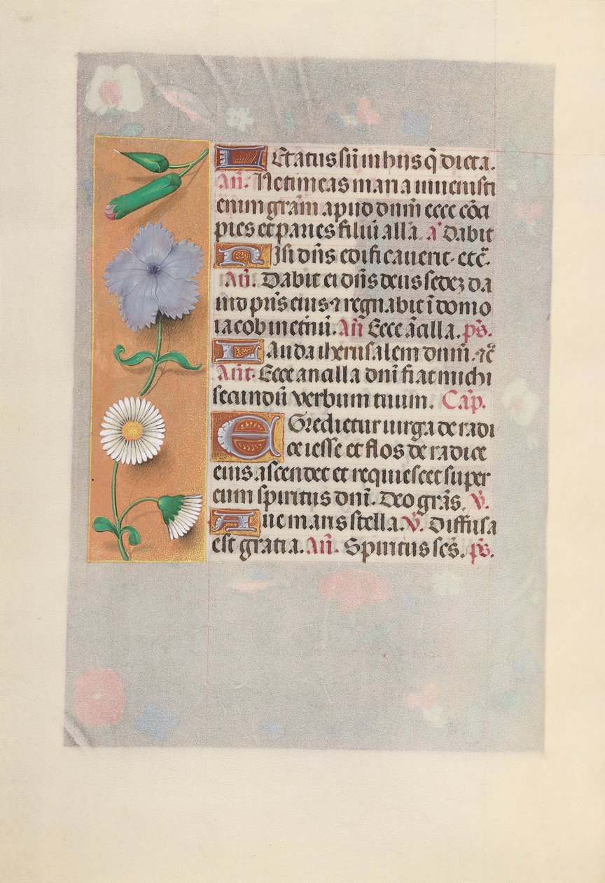 Izabella katolikus királyné, spanyol királynő órái: Fol. 160V, c. 1500. alkotó: Master of the First Prayerbook of Maximillian
