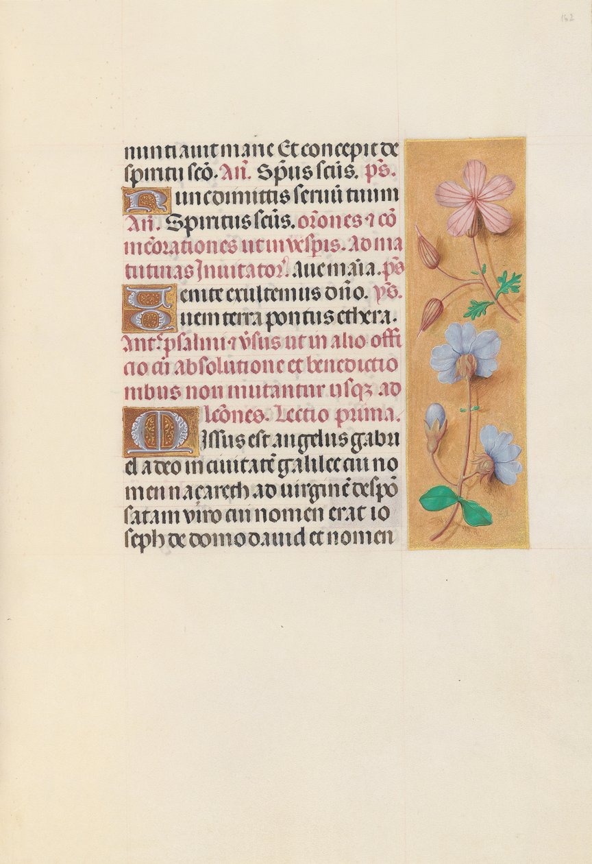 Izabella katolikus királyné, spanyol királynő órái: Fol. 162r, c. 1500. alkotó: Master of the First Prayerbook of Maximillian