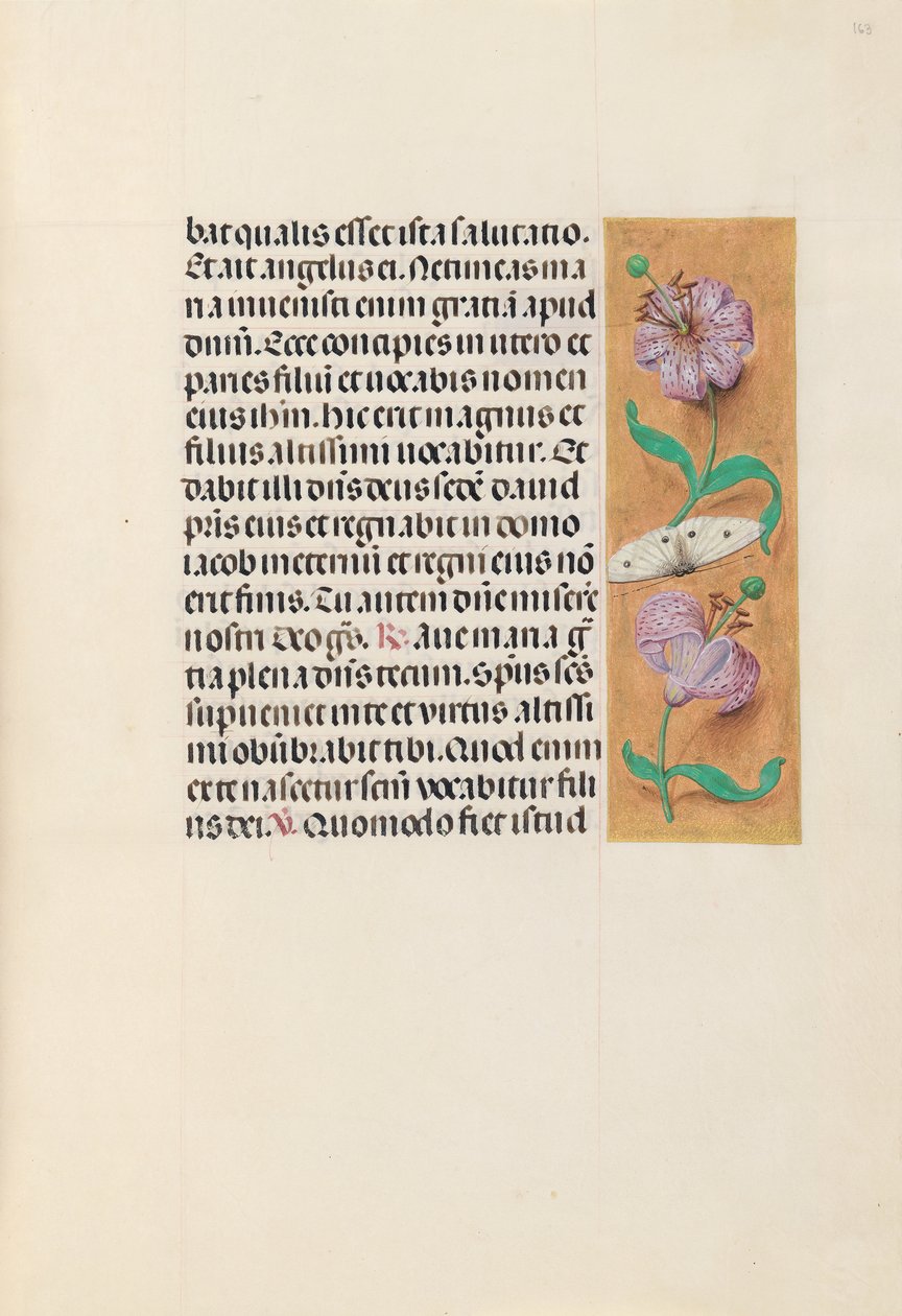 Izabella katolikus királyné, spanyol királynő órái: Fol. 163r, c. 1500. alkotó: Master of the First Prayerbook of Maximillian