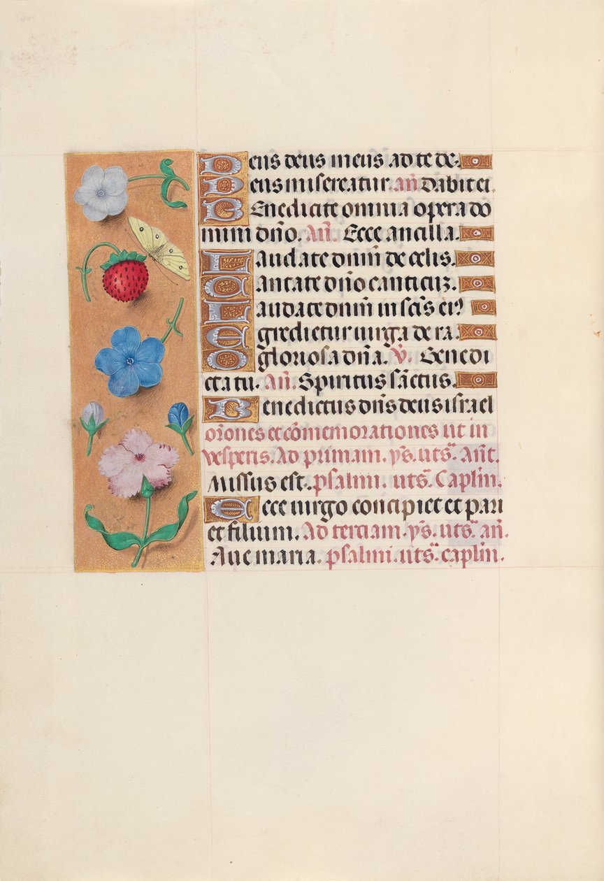 Izabella katolikus királyné, spanyol királynő órái: Fol. 164v, c. 1500. alkotó: Master of the First Prayerbook of Maximillian