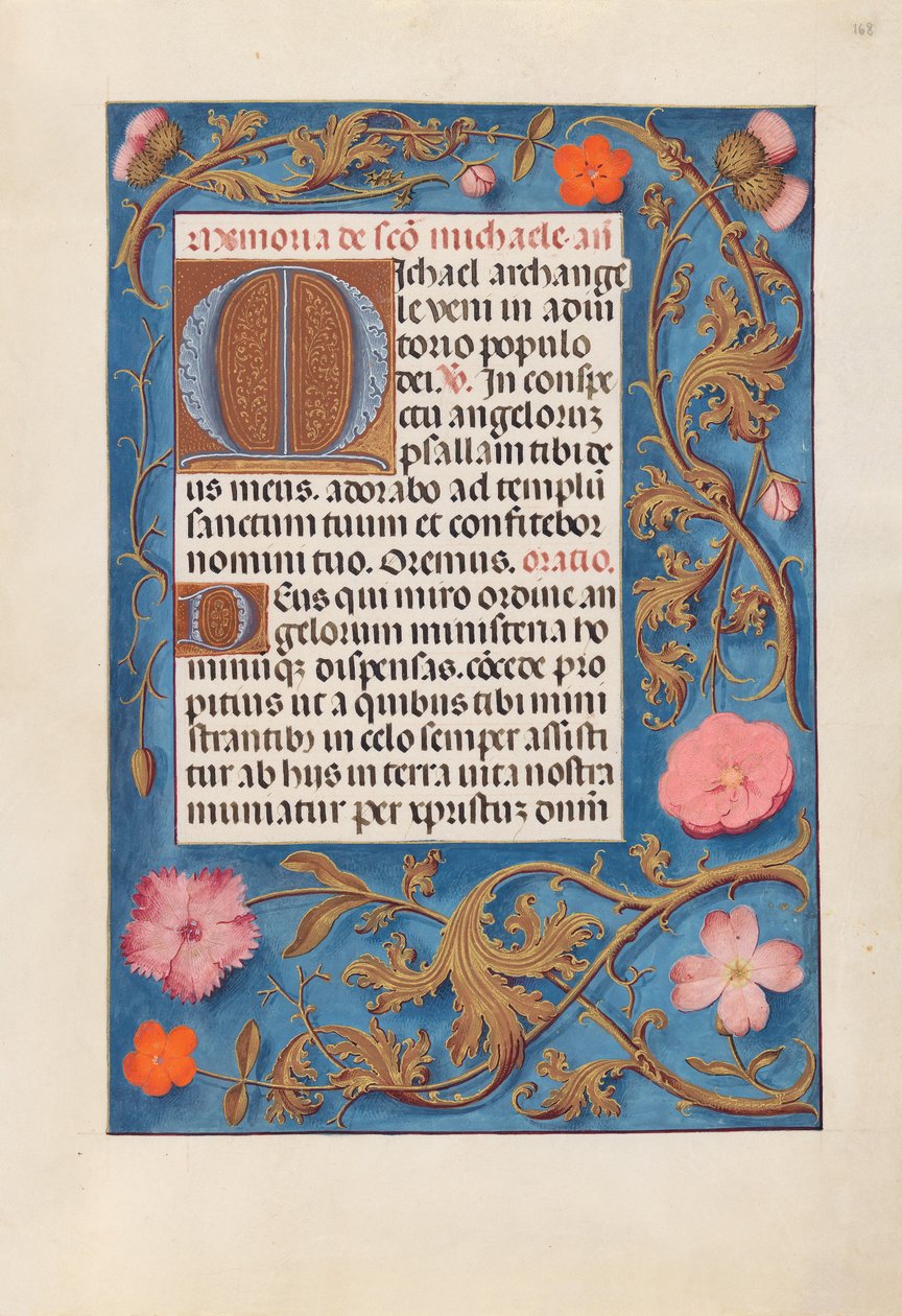 Izabella katolikus királyné, spanyol királynő órái: Fol. 168r, c. 1500. alkotó: Master of the First Prayerbook of Maximillian