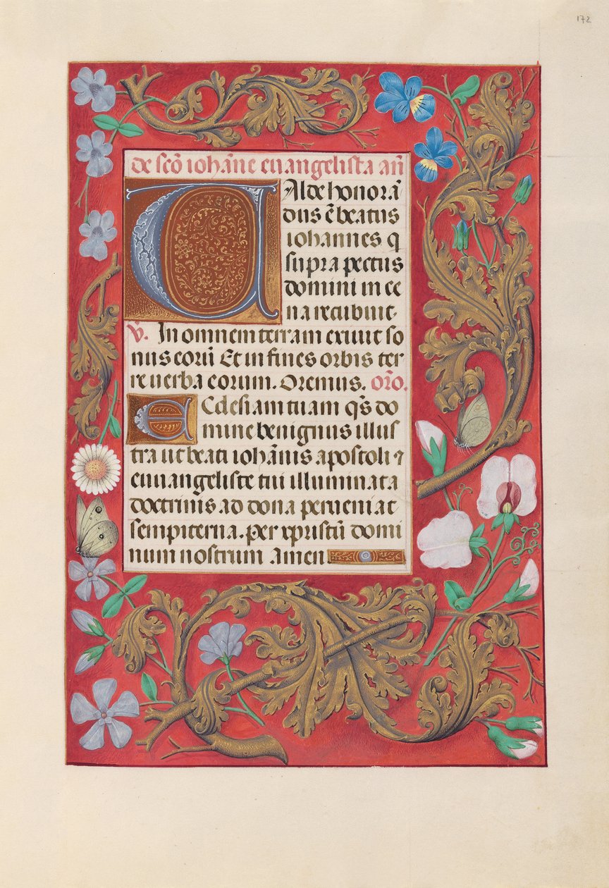 Izabella katolikus királyné, spanyol királynő órái: Fol. 172r, c. 1500. alkotó: Master of the First Prayerbook of Maximillian