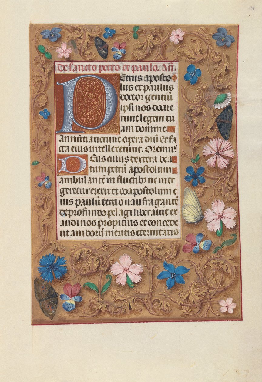 Izabella katolikus királyné, spanyol királynő órái: Fol. 174r, c. 1500. alkotó: Master of the First Prayerbook of Maximillian