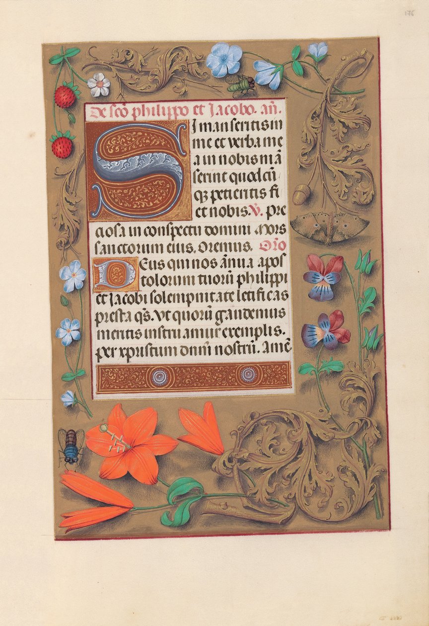 Izabella katolikus királyné, spanyol királynő órái: Fol. 176r, c. 1500. alkotó: Master of the First Prayerbook of Maximillian