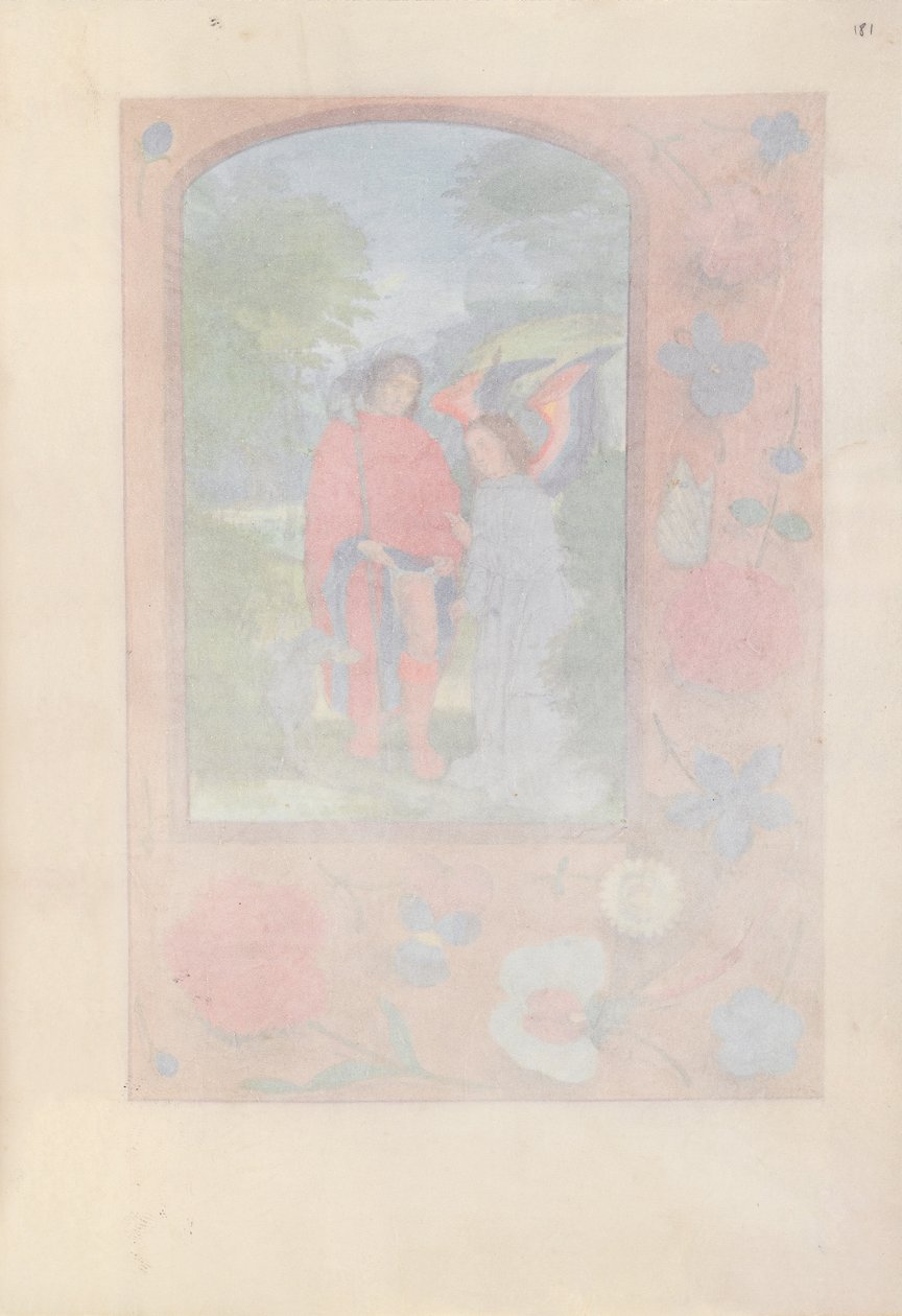 Izabella katolikus királyné, spanyol királynő órái: Fol. 181r, c. 1500. alkotó: Master of the First Prayerbook of Maximillian