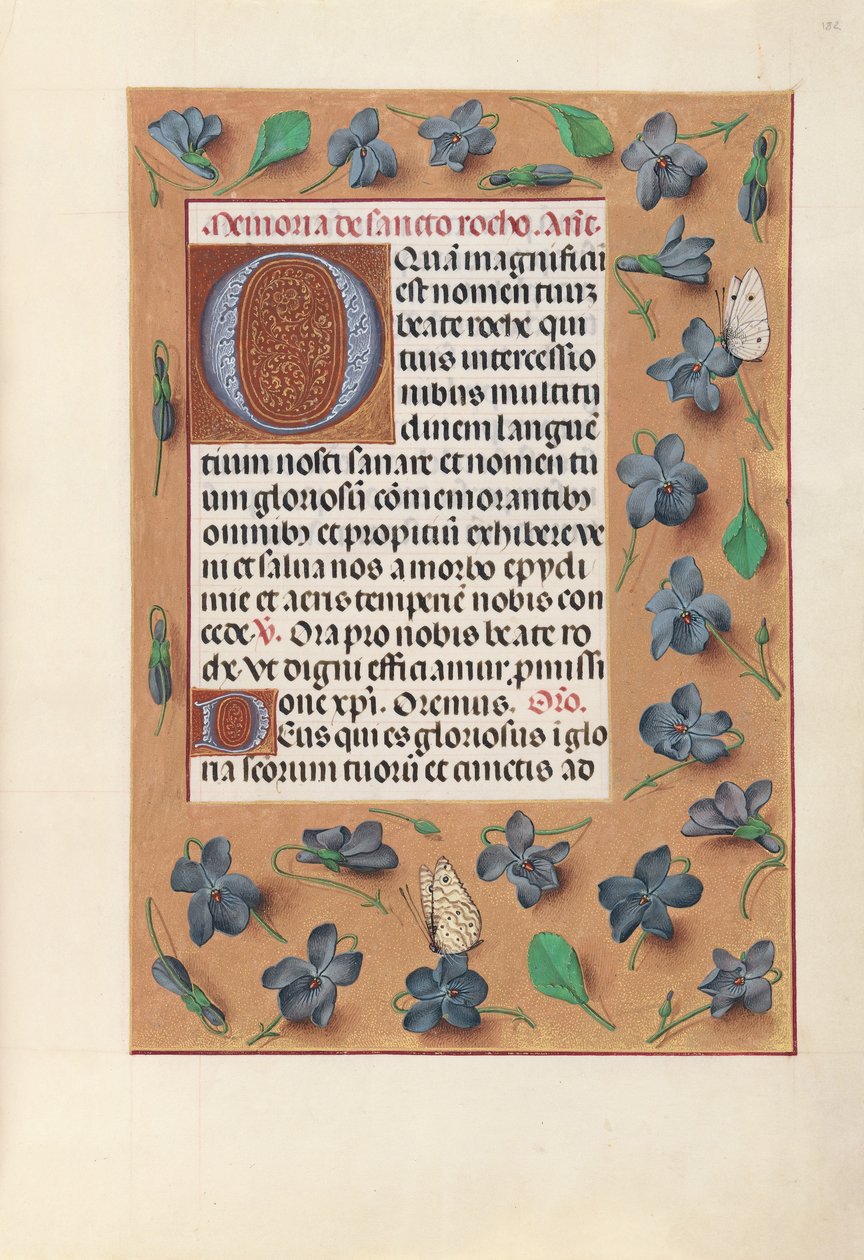 Izabella katolikus királyné, spanyol királynő órái: Fol. 182r, c. 1500. alkotó: Master of the First Prayerbook of Maximillian
