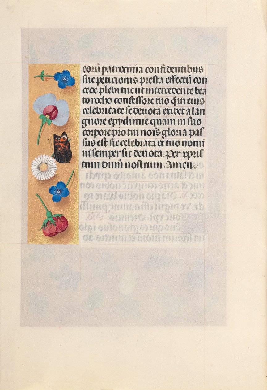 Izabella katolikus királyné, spanyol királynő órái: Fol. 182v, c. 1500. alkotó: Master of the First Prayerbook of Maximillian