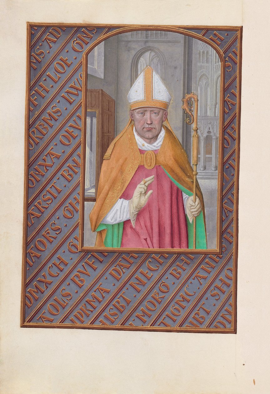 Izabella katolikus királynő, Spanyolország királynőjének órái:  Fol. 183v, Szent Miklós alkotó: Master of the First Prayerbook of Maximillian