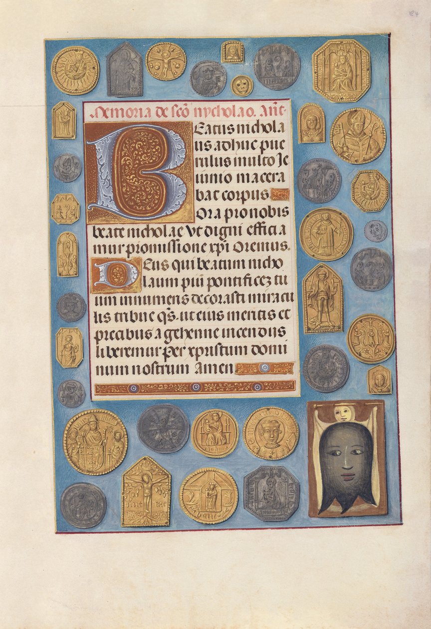 Izabella katolikus királyné, spanyol királynő órái: Fol. 184r, c. 1500. alkotó: Master of the First Prayerbook of Maximillian