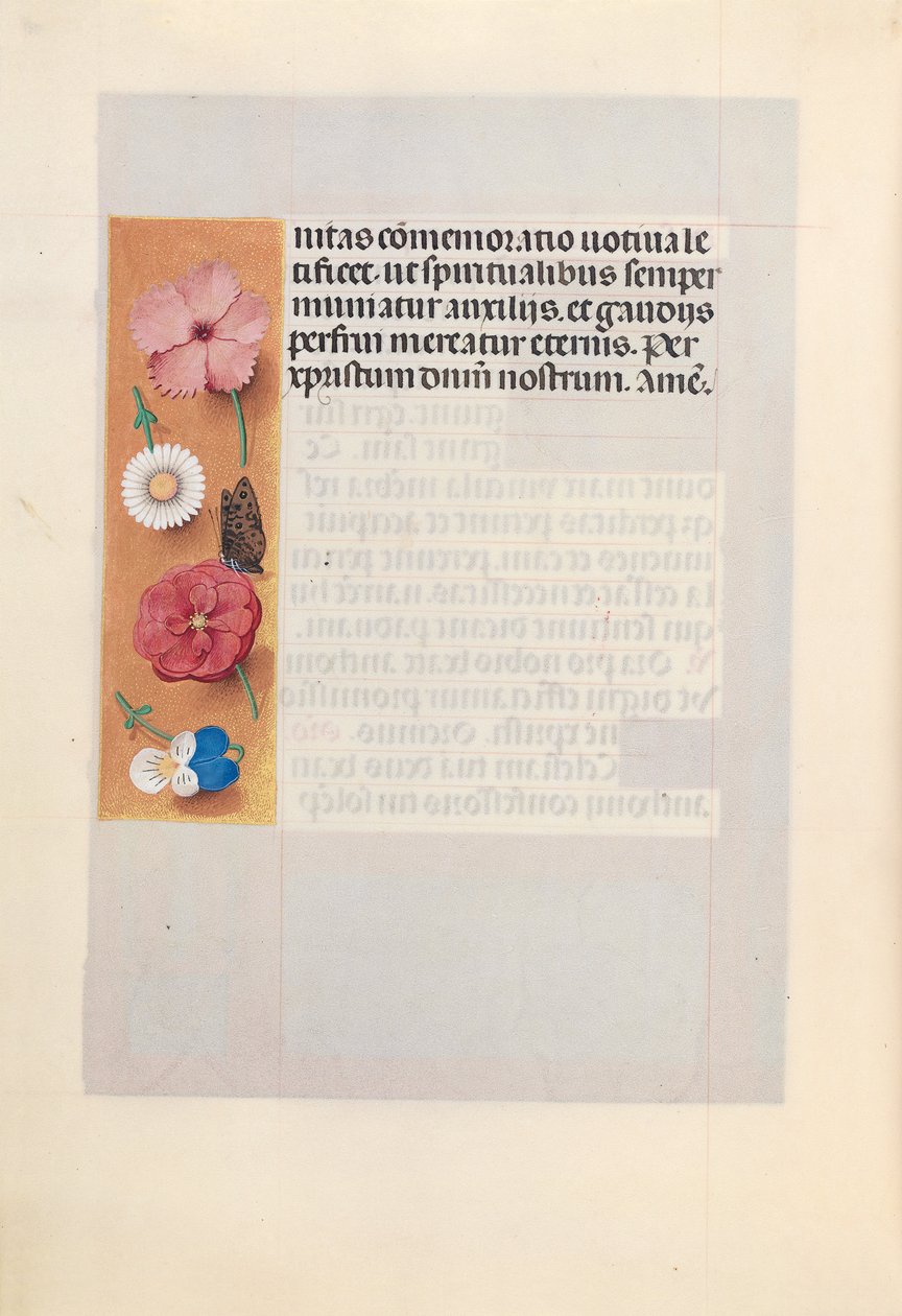Izabella katolikus királyné, spanyol királynő órái: Fol. 188v, c. 1500. alkotó: Master of the First Prayerbook of Maximillian