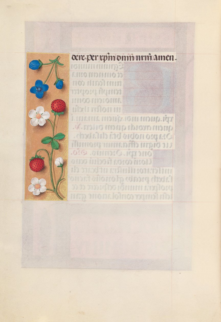 Izabella katolikus királyné, spanyol királynő órái: Fol. 198v, c. 1500. alkotó: Master of the First Prayerbook of Maximillian