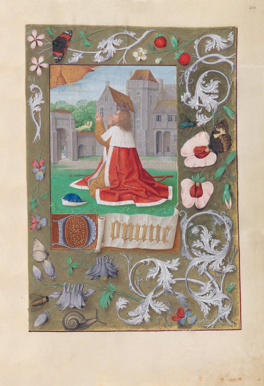 Izabella katolikus királynő, Spanyolország királynőjének órái:  Fol. 200r, David alkotó: Master of the First Prayerbook of Maximillian