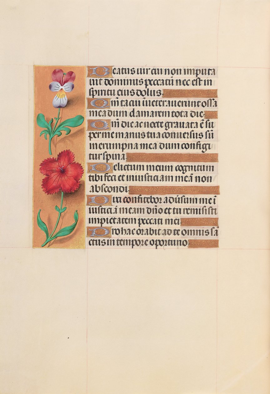 Izabella katolikus királyné, spanyol királynő órái: Fol. 201v, c. 1500. alkotó: Master of the First Prayerbook of Maximillian