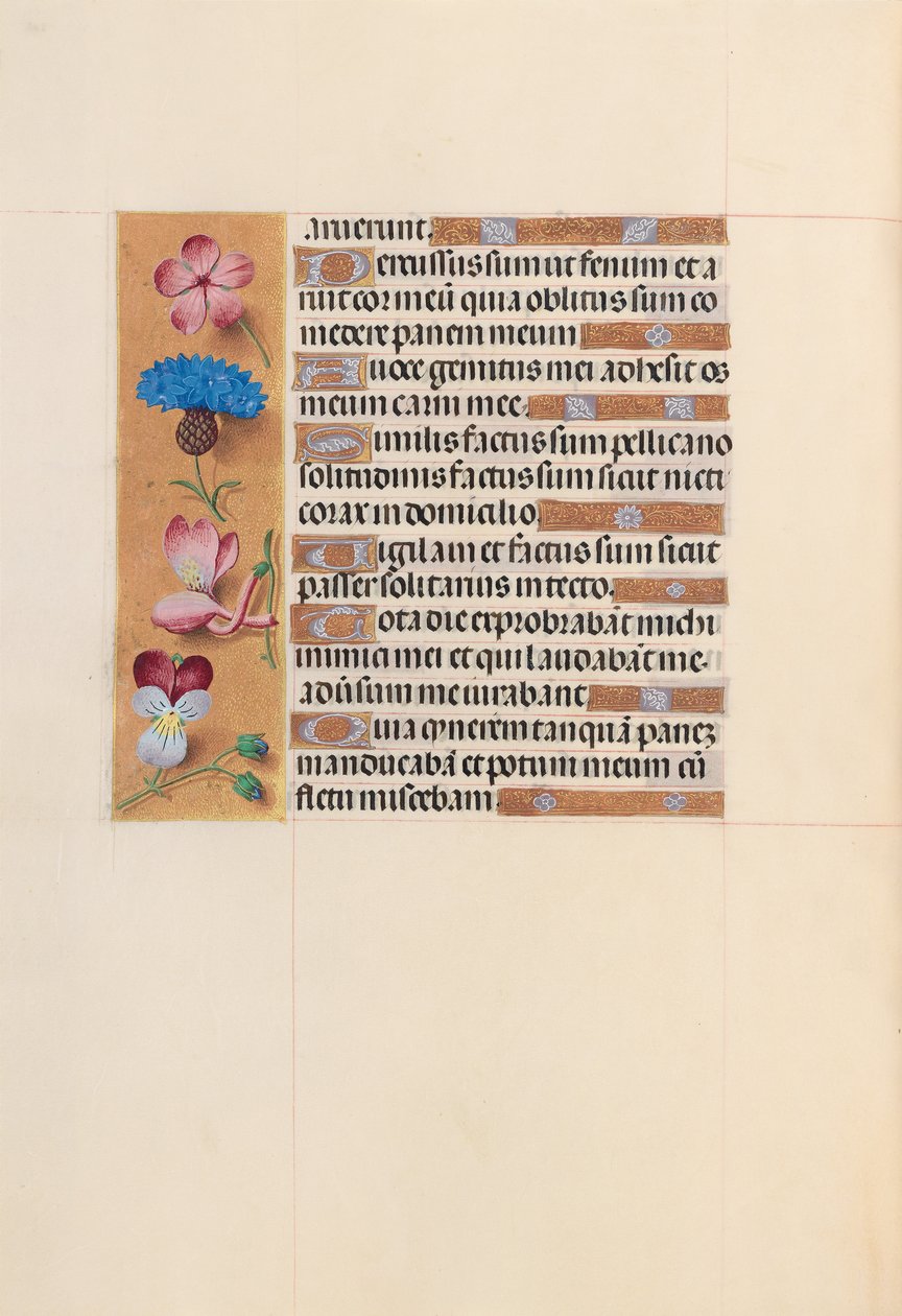 Izabella katolikus királyné, spanyol királynő órái: Fol. 206v, c. 1500. alkotó: Master of the First Prayerbook of Maximillian