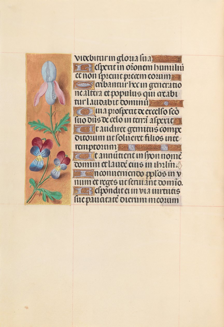 Izabella katolikus királyné, spanyol királynő órái: Fol. 207v, c. 1500. alkotó: Master of the First Prayerbook of Maximillian