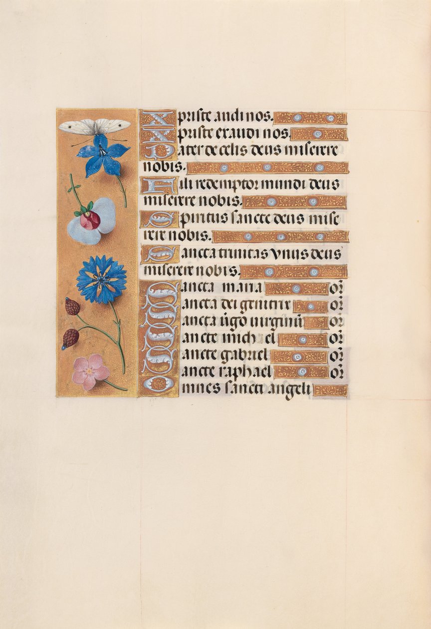 Izabella katolikus királyné, spanyol királynő órái: Fol. 210V, c. 1500. alkotó: Master of the First Prayerbook of Maximillian