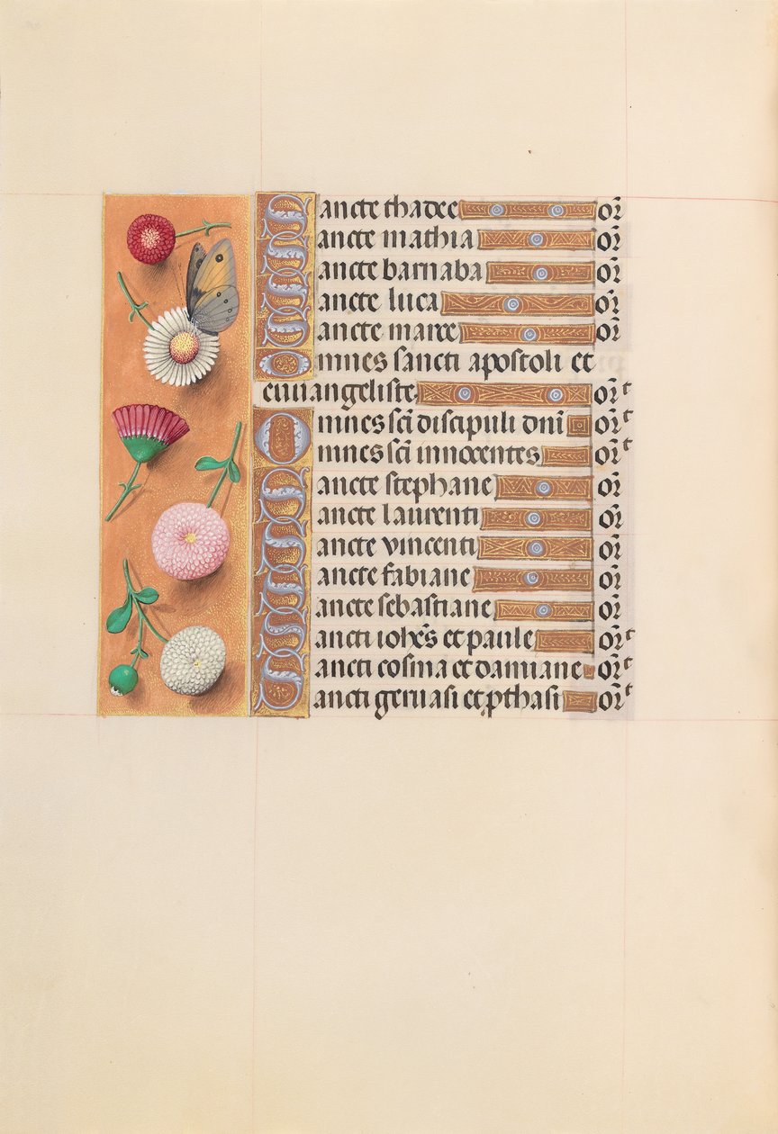 Izabella katolikus királyné, spanyol királynő órái: Fol. 211v, c. 1500. alkotó: Master of the First Prayerbook of Maximillian
