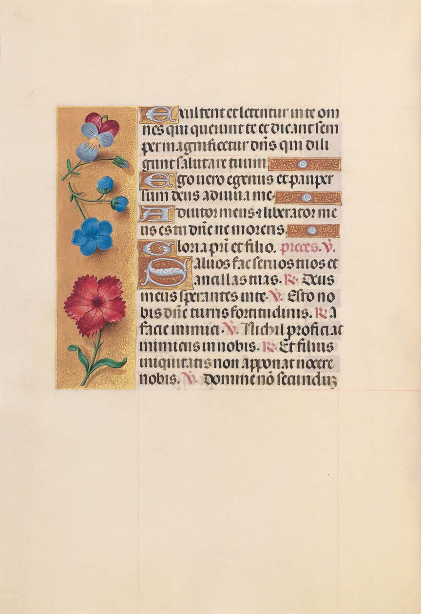 Izabella katolikus királyné, spanyol királynő órái: Fol. 215V, c. 1500. alkotó: Master of the First Prayerbook of Maximillian