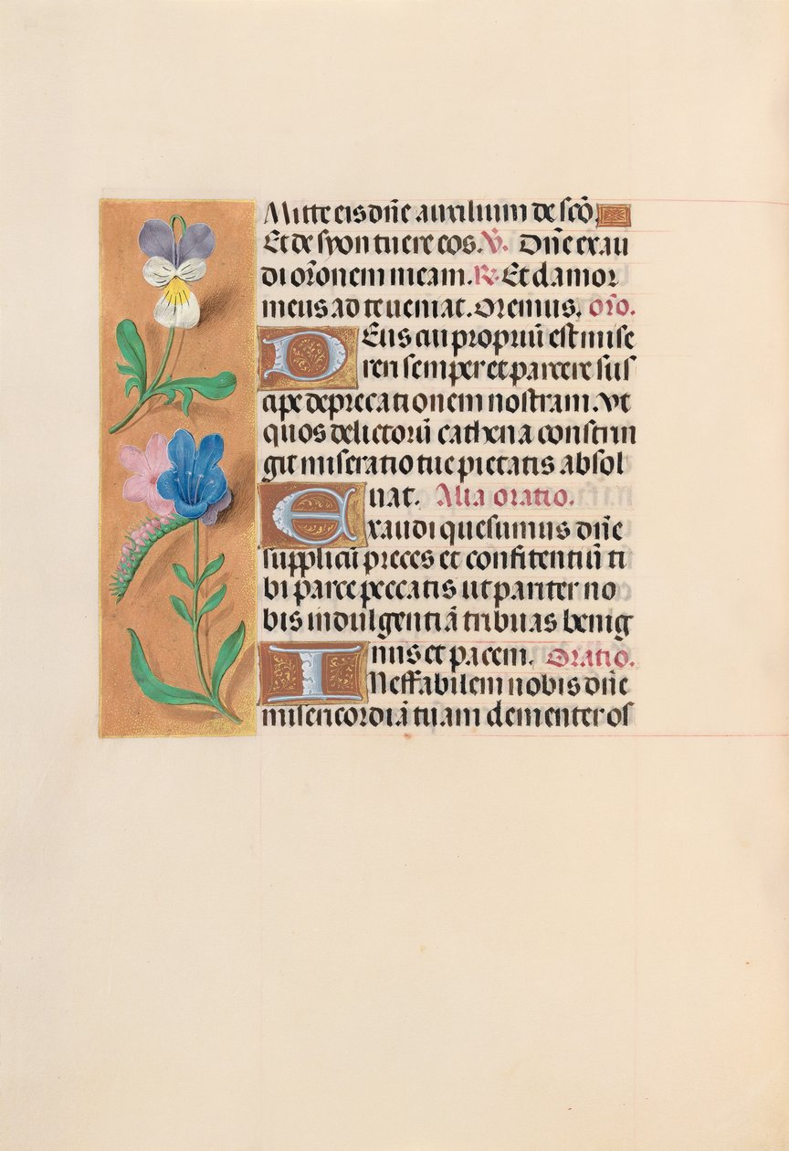 Izabella katolikus királyné, spanyol királynő órái: Fol. 216v, c. 1500. alkotó: Master of the First Prayerbook of Maximillian