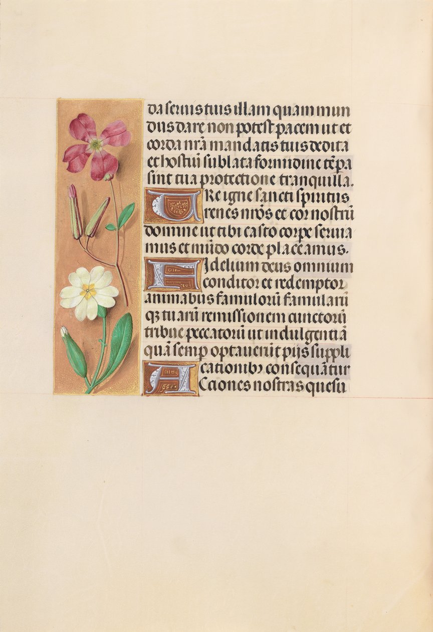 Izabella katolikus királyné, spanyol királynő órái: Fol. 217v, c. 1500. alkotó: Master of the First Prayerbook of Maximillian